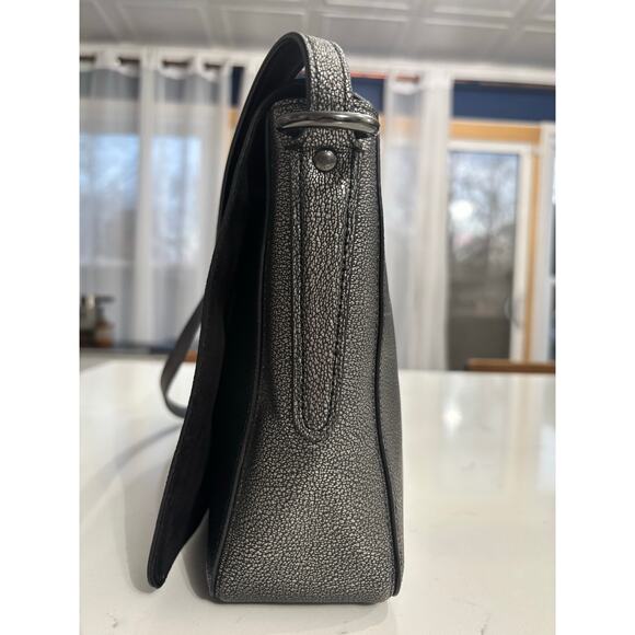 Coach Crosstown Crossbody metallic turnkey chain/leather strap tag minimalist - Picture 4 of 11